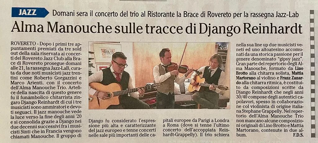 Anteprima: Alma Manouche sulle tracce di Django Reinhardt