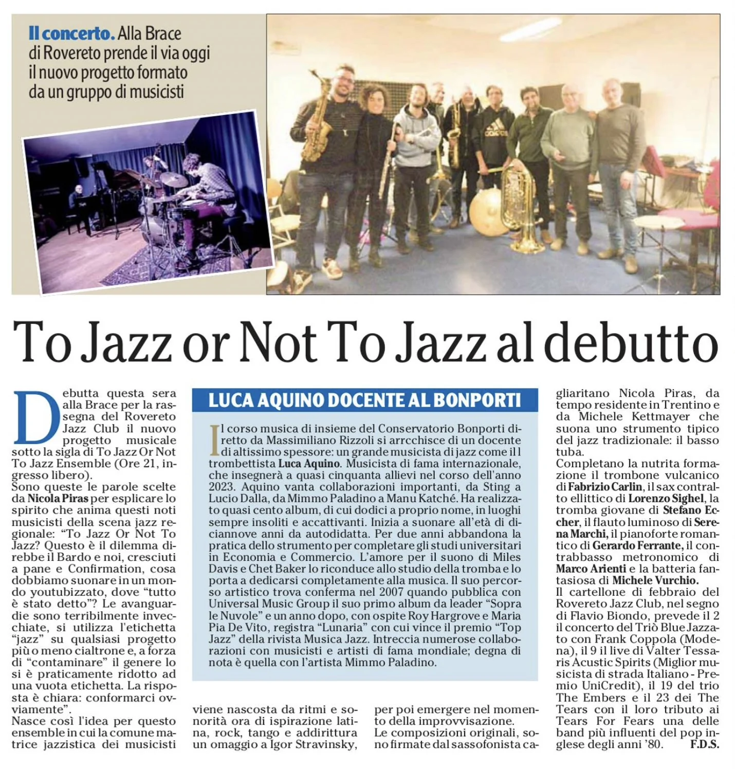 Anteprima: To Jazz or Not To Jazz al debutto