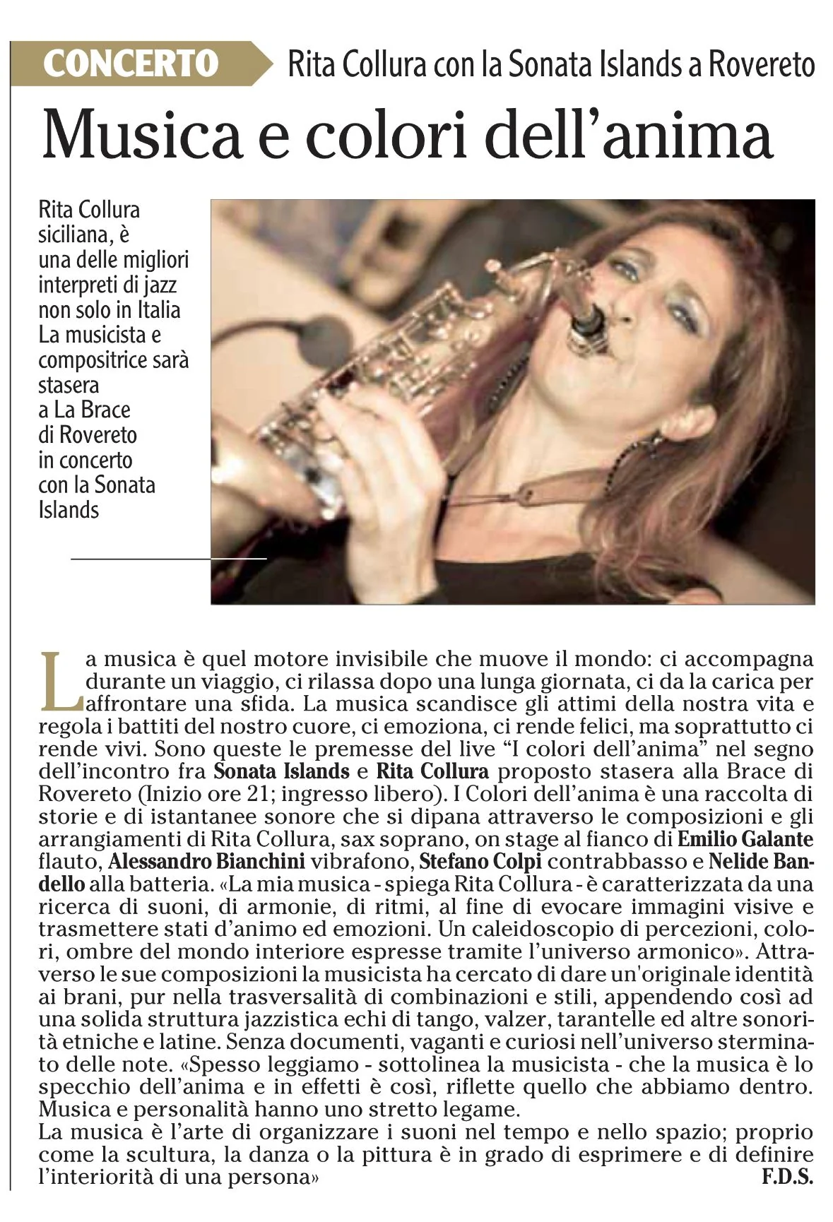 Anteprima: Musica e colori dell’anima