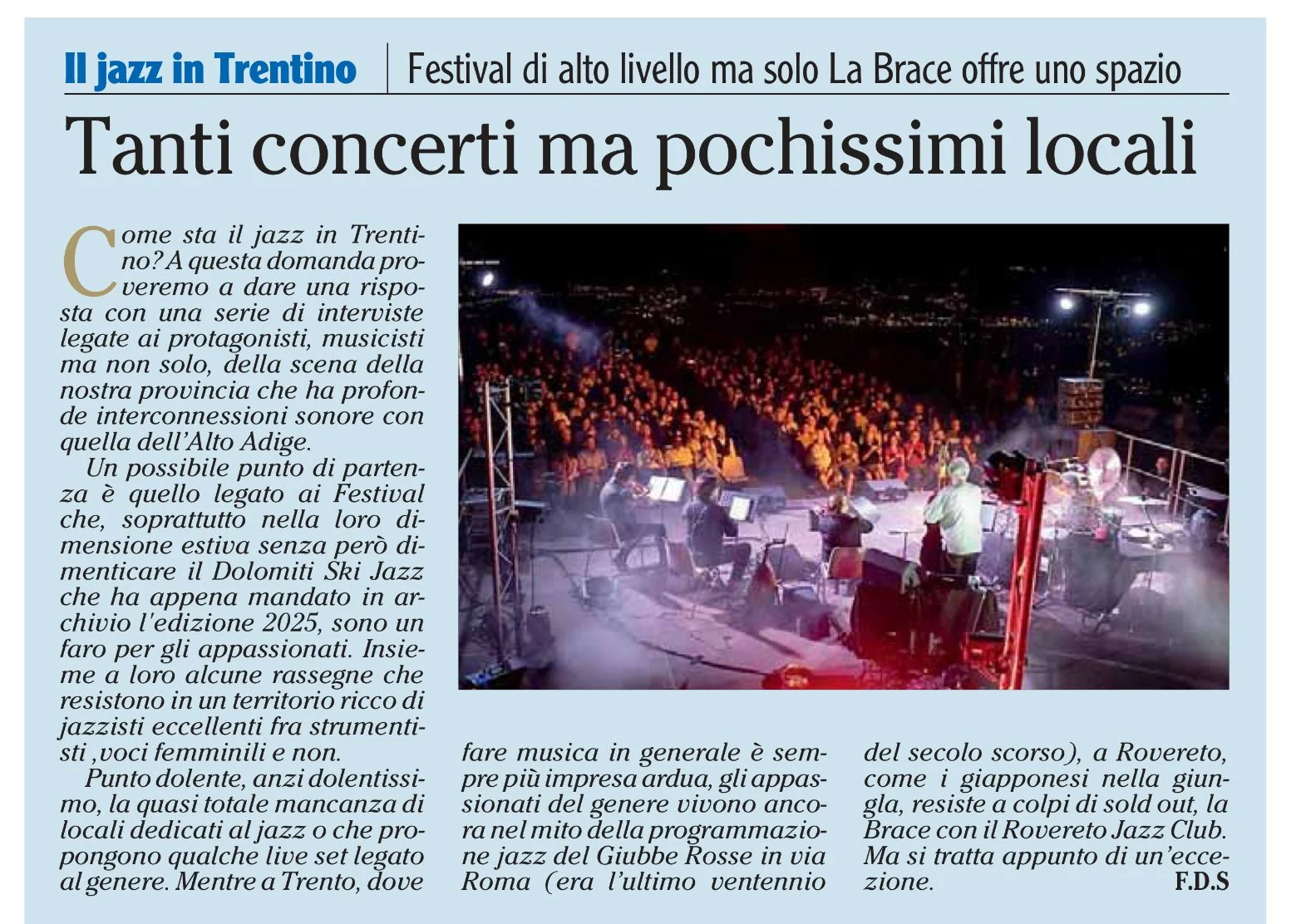 Anteprima: Tanti concerti ma pochissimi locali