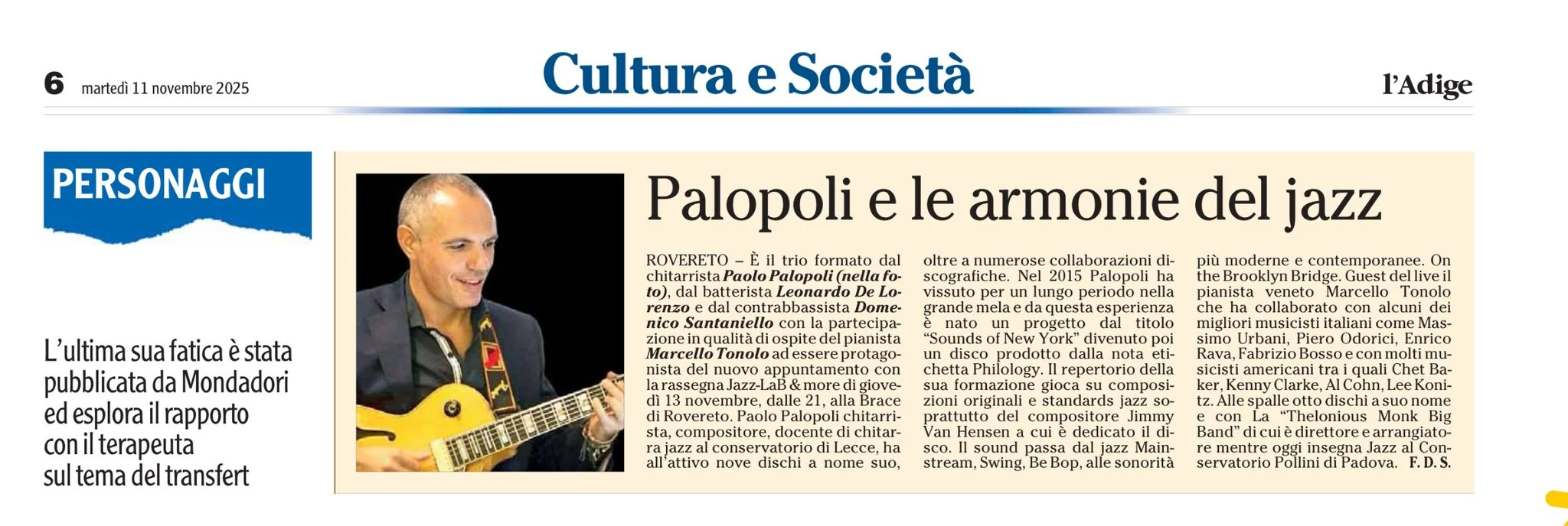 Anteprima: Palopoli e le armonie del jazz