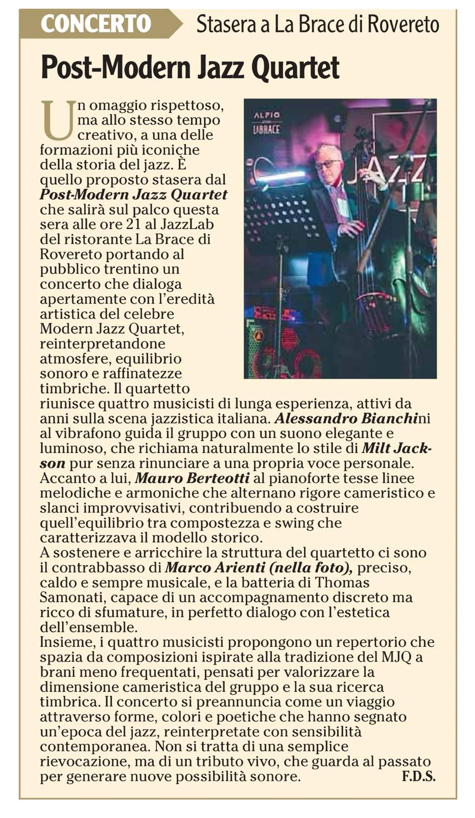 Anteprima: Post-Modern Jazz Quartet