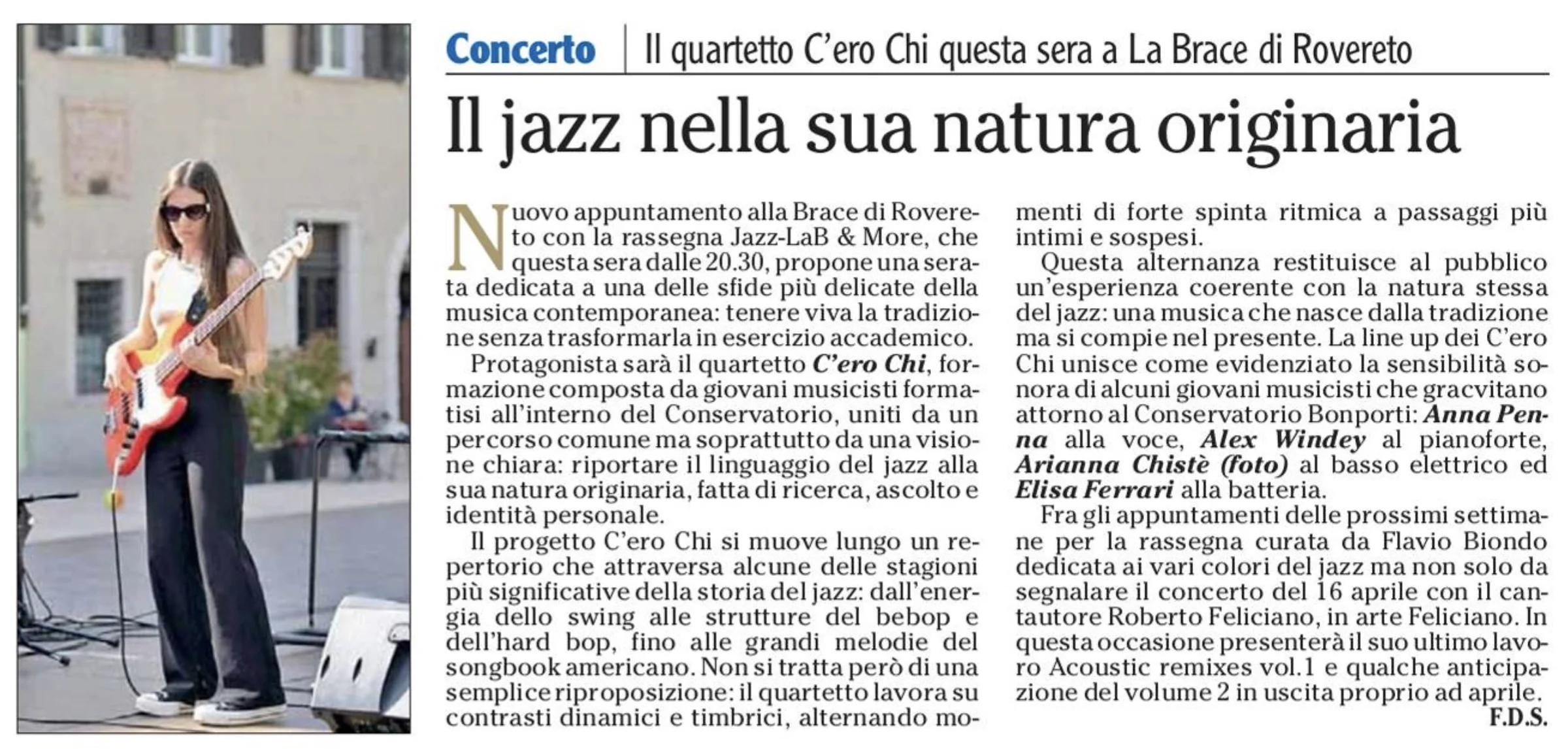Anteprima: Il jazz nella sua natura originaria